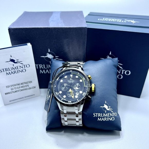 STRUMENTO MARINO Men's Warrior Performance Timepiece Stainless Steel Chronograph